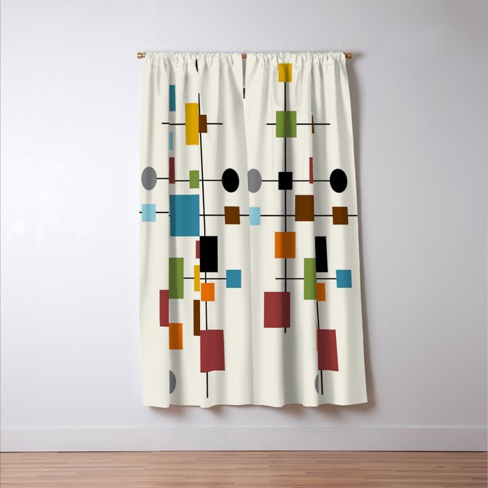 Mid-Century Modern Art 1.3 Window Curtain Gallery Image 3