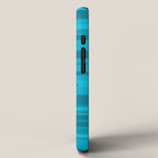 Wright Mid Century Modern Geometric Abstract Pattern in Turquoise Blue iPhone Case Gallery Image 2
