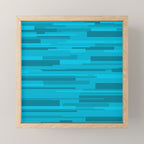 Wright Mid Century Modern Geometric Abstract Pattern in Turquoise Blue Mini Art Print Gallery Image 1