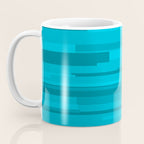Wright Mid Century Modern Geometric Abstract Pattern in Turquoise Blue Coffee Mug Gallery Image 3