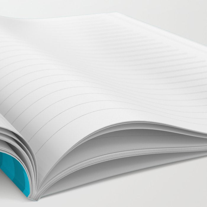 Wright Mid Century Modern Geometric Abstract Pattern in Turquoise Blue Notebook Gallery Image 2