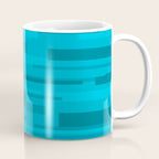 Wright Mid Century Modern Geometric Abstract Pattern in Turquoise Blue Coffee Mug Gallery Image 1