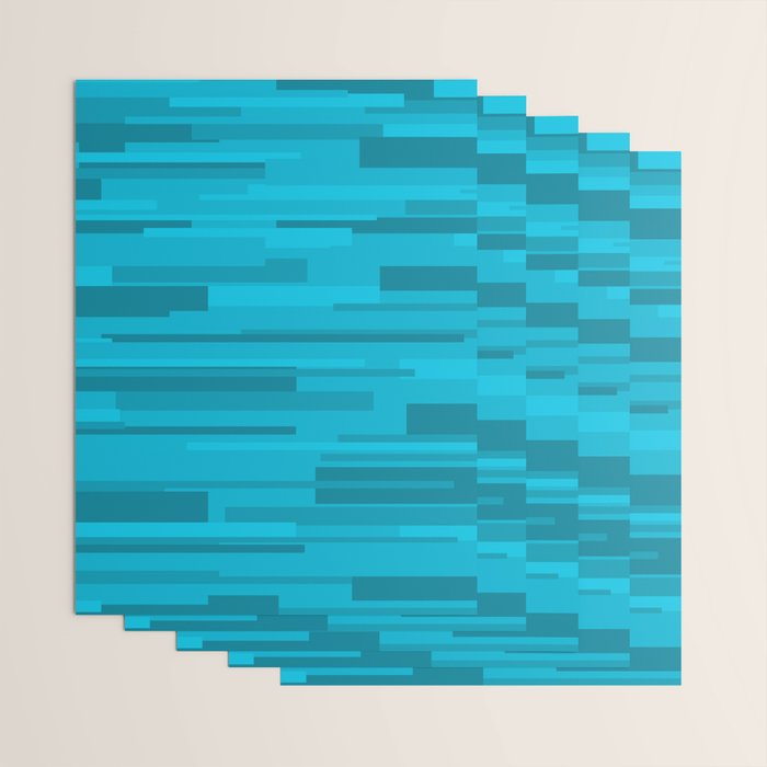 Wright Mid Century Modern Geometric Abstract Pattern in Turquoise Blue Wrapping Paper Gallery Image 3