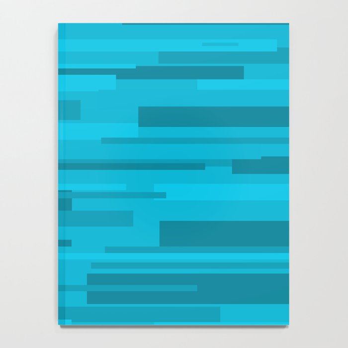 Wright Mid Century Modern Geometric Abstract Pattern in Turquoise Blue Notebook Gallery Image 4
