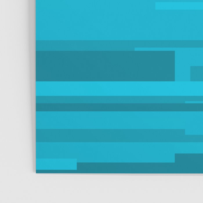 Wright Mid Century Modern Geometric Abstract Pattern in Turquoise Blue Poster Gallery Image 3