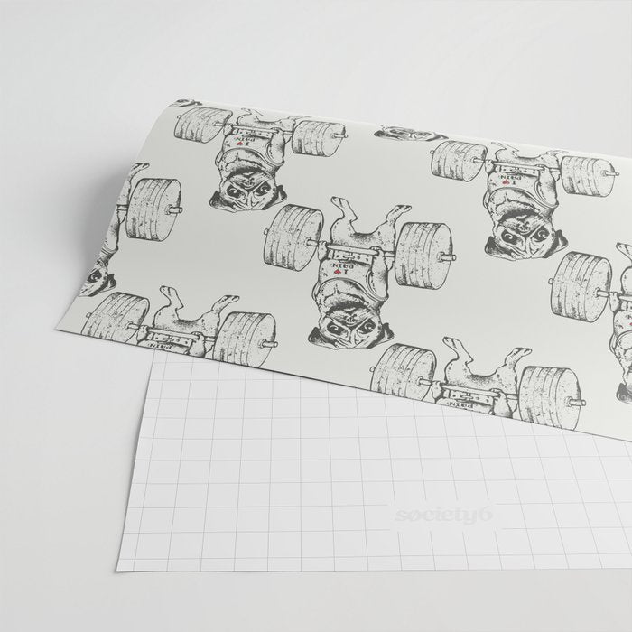 Pug Lift Wrapping Paper Gallery Image 2