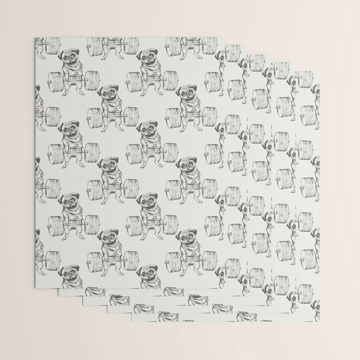 Pug Lift Wrapping Paper Gallery Image 3