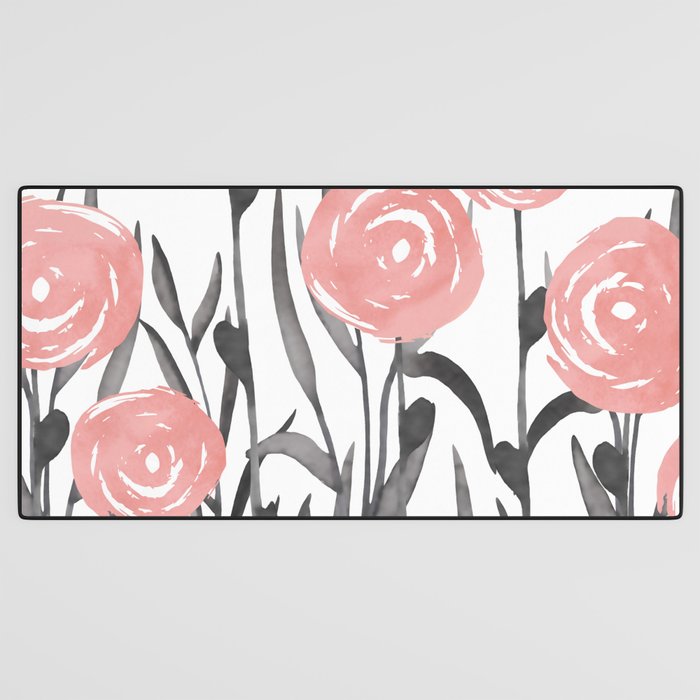 Abstract, Flower Garden, Watercolor, Floral Prints Desk Mat Gallery Image 3