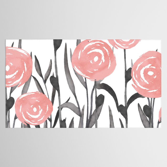 Abstract, Flower Garden, Watercolor, Floral Prints Tablecloth Gallery Image 2