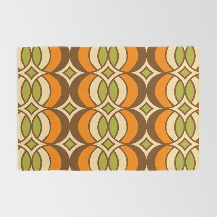 Retro 70s Bohemian Geometric Globe Pattern 546 Rug Gallery Image 2
