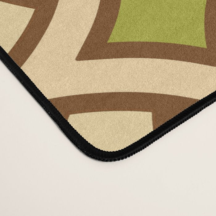 Retro 70s Bohemian Geometric Globe Pattern 546 Desk Mat Gallery Image 4