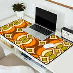 Retro 70s Bohemian Geometric Globe Pattern 546 Desk Mat Gallery Image 2