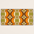 Retro 70s Bohemian Geometric Globe Pattern 546 Desk Mat Gallery Image 3