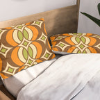 Retro 70s Bohemian Geometric Globe Pattern 546 Pillow Sham Gallery Image 2