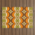 Retro 70s Bohemian Geometric Globe Pattern 546 Outdoor Rug Gallery Image 1