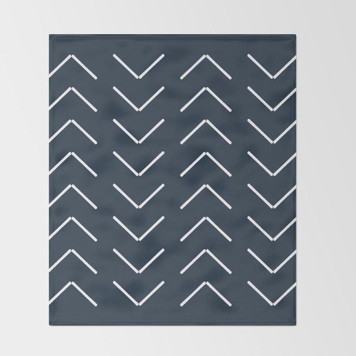 Mudcloth II (Annapolis Blue) Throw Blanket Gallery Image 2