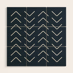 Mudcloth II (Annapolis Blue) Wood Wall Art Gallery Image 1