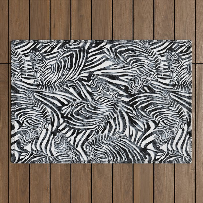 Zebra Outdoor Rug Gallery Image 1