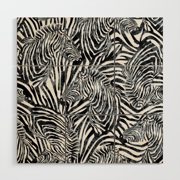 Zebra Wood Wall Art Gallery Image 1