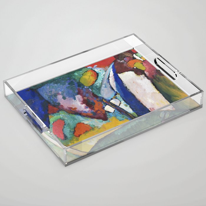 The Waterfall (1909) painting by Wassily Kandinsky Acrylic Tray Gallery Image 1