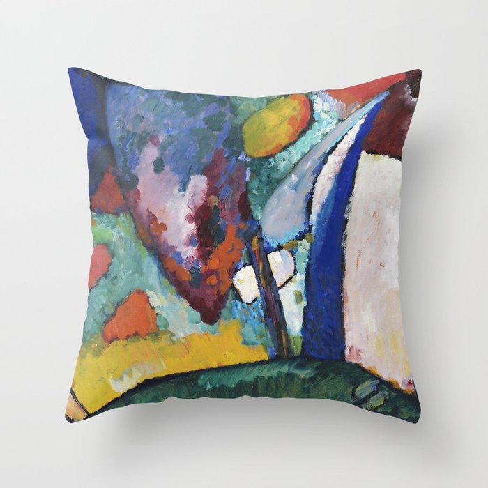 The Waterfall (1909) painting by Wassily Kandinsky Throw Pillow Gallery Image 6