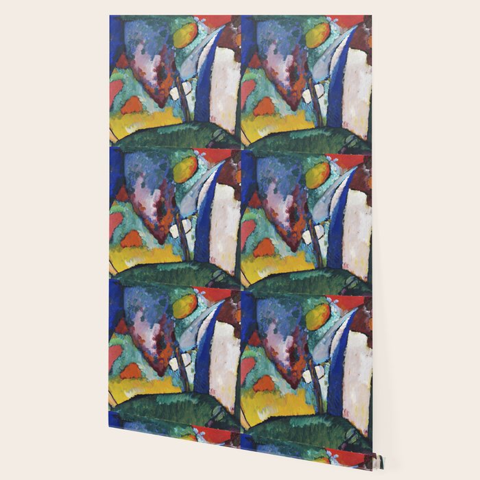 The Waterfall (1909) painting by Wassily Kandinsky Wallpaper Gallery Image 2