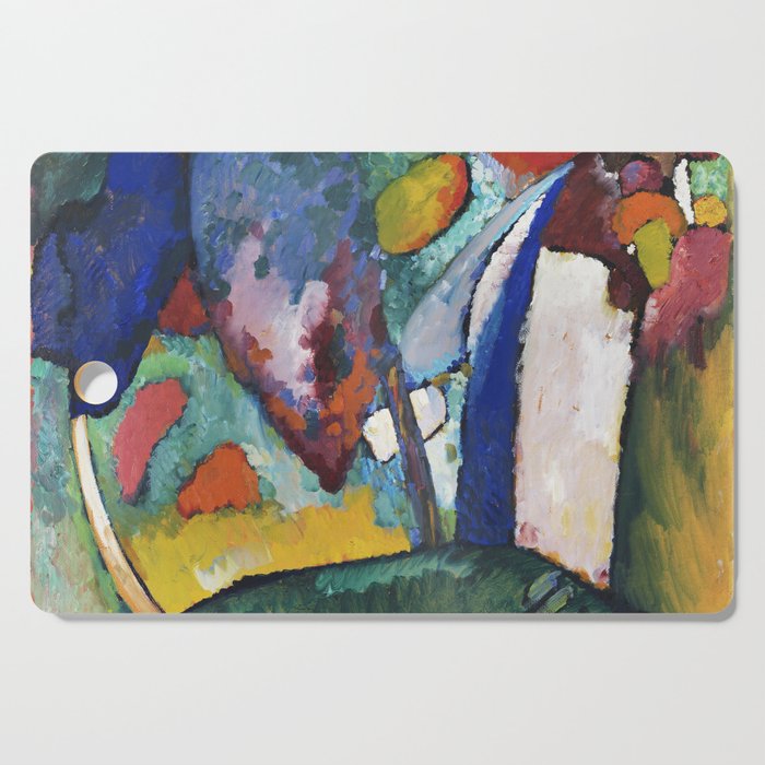The Waterfall (1909) painting by Wassily Kandinsky Cutting Board Gallery Image 1