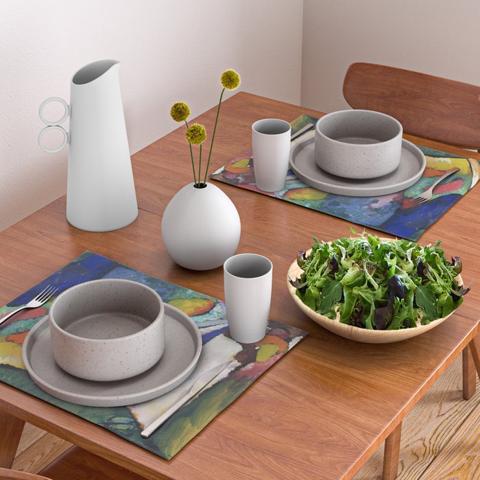 The Waterfall (1909) painting by Wassily Kandinsky Placemat Gallery Image 2