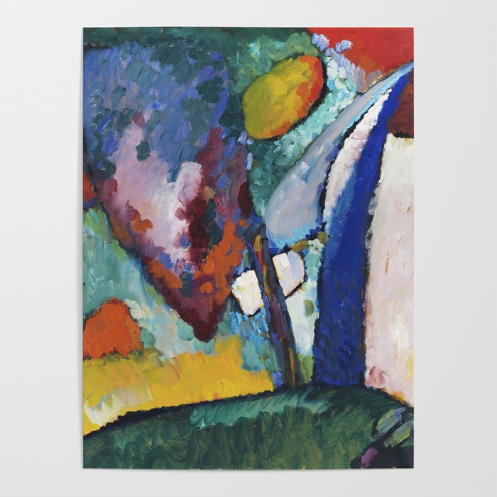 The Waterfall (1909) painting by Wassily Kandinsky Poster Gallery Image 1