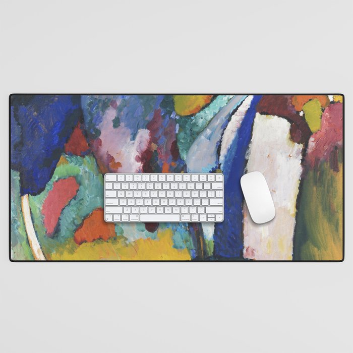 The Waterfall (1909) painting by Wassily Kandinsky Desk Mat Gallery Image 1