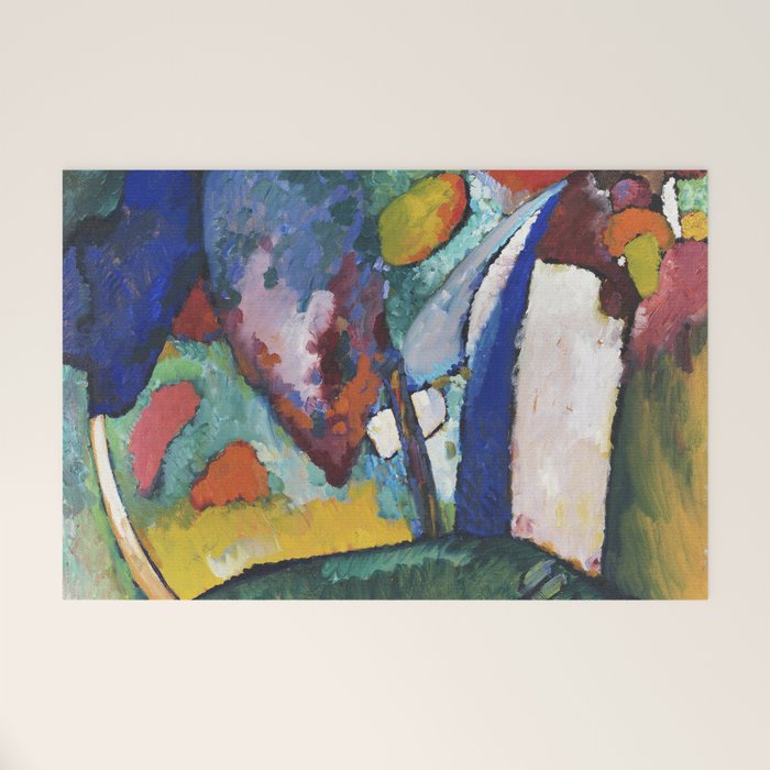 The Waterfall (1909) painting by Wassily Kandinsky Welcome Mat Gallery Image 1