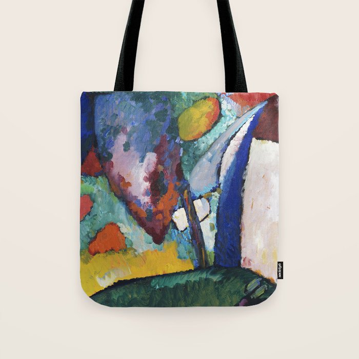 The Waterfall (1909) painting by Wassily Kandinsky Tote Bag Gallery Image 1
