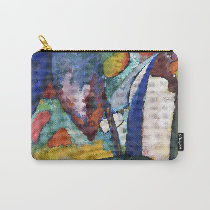 The Waterfall (1909) painting by Wassily Kandinsky Carry All Pouch Gallery Image 1