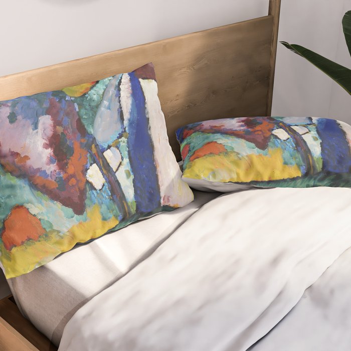 The Waterfall (1909) painting by Wassily Kandinsky Pillow Sham Gallery Image 2