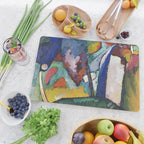 The Waterfall (1909) painting by Wassily Kandinsky Cutting Board Gallery Image 2
