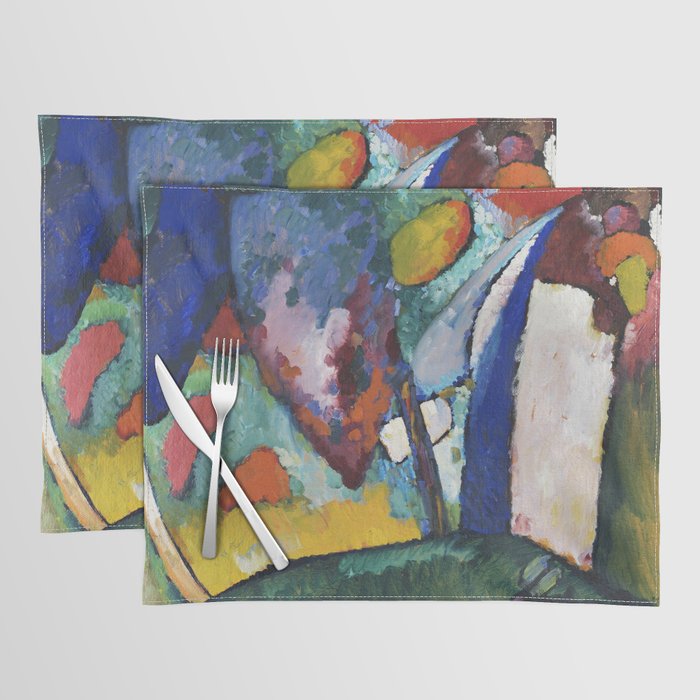 The Waterfall (1909) painting by Wassily Kandinsky Placemat Gallery Image 1