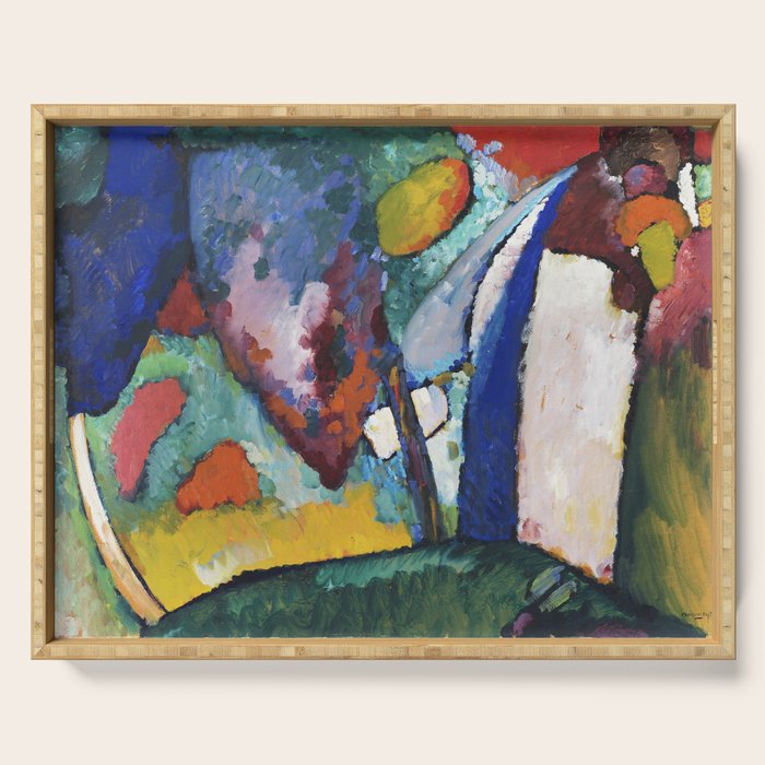 The Waterfall (1909) painting by Wassily Kandinsky Serving Tray Gallery Image 1