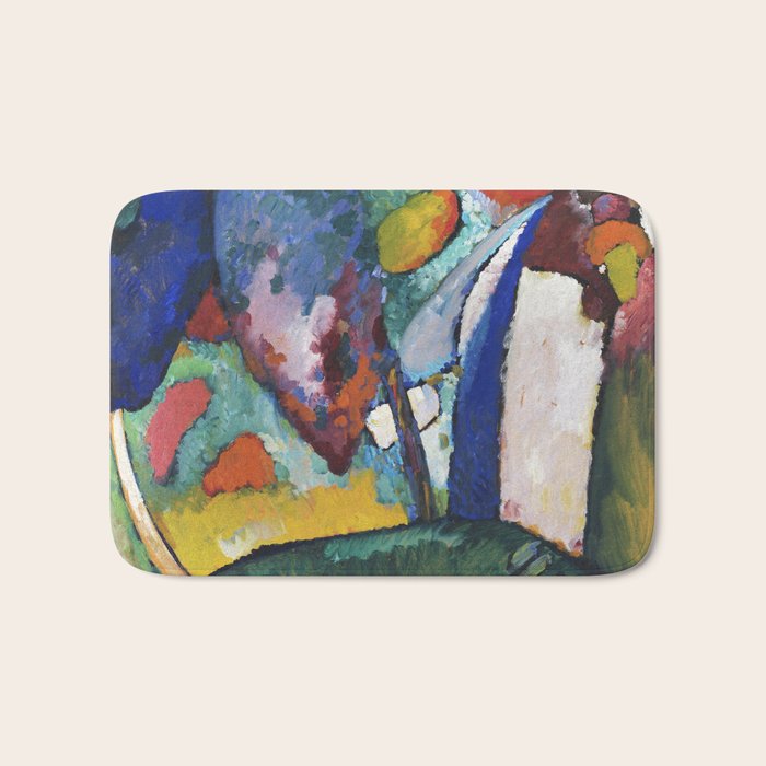 The Waterfall (1909) painting by Wassily Kandinsky Bath Mat Gallery Image 1