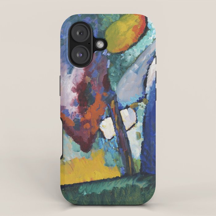 The Waterfall (1909) painting by Wassily Kandinsky iPhone Case Gallery Image 1
