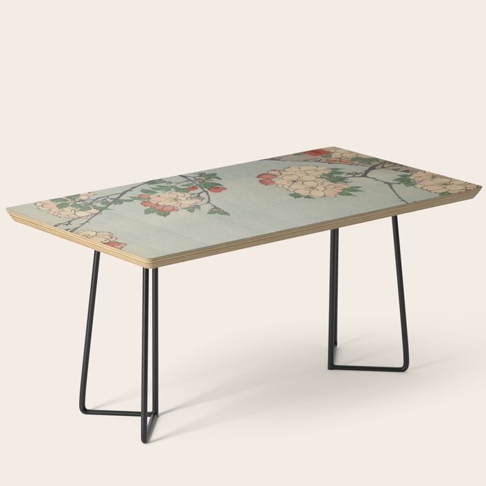 Cherry Blossoms on Spring River Ukiyo-e Japanese Art Coffee Table Gallery Image 1