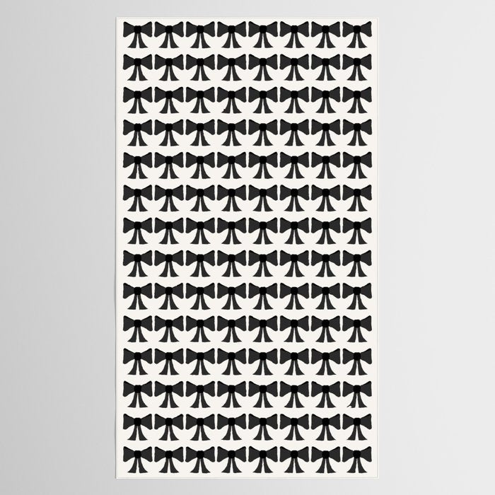 Vintage Bows I Black and White Tablecloth Gallery Image 2