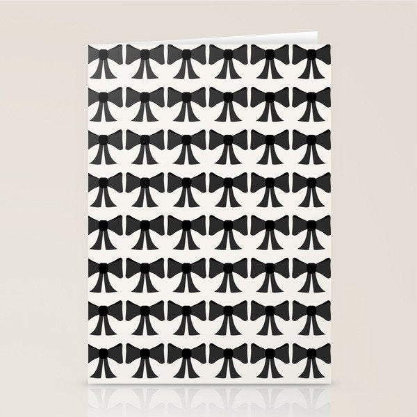 Vintage Bows I Black and White Stationery Card Gallery Image 2
