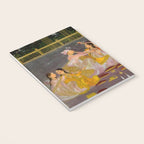 A prince celebrating Holi with palace women on a terrace at night Indian Miniature Painting Indian Miniature Painting  Notebook Gallery Image 3