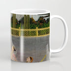 A prince celebrating Holi with palace women on a terrace at night Indian Miniature Painting Indian Miniature Painting  Coffee Mug Gallery Image 1