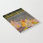 A prince celebrating Holi with palace women on a terrace at night Indian Miniature Painting Indian Miniature Painting  Notebook Gallery Image 2
