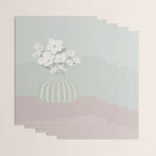 Wildflower bouquet in vase illustration - muted green, dusty pink and beige flowers Wrapping Paper Gallery Image 3