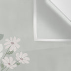 Wildflower bouquet in vase illustration - muted green, dusty pink and beige flowers Wall Tapestry Gallery Image 3