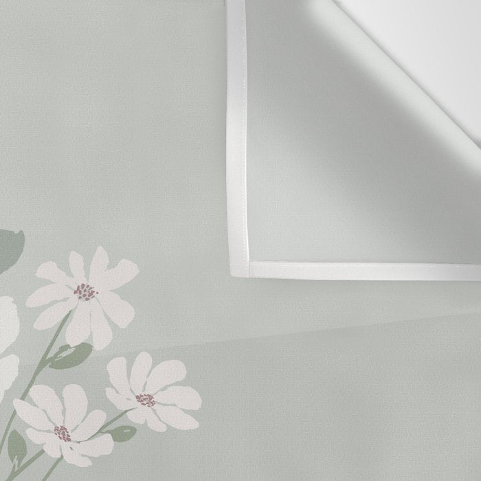 Wildflower bouquet in vase illustration - muted green, dusty pink and beige flowers Wall Tapestry Gallery Image 3