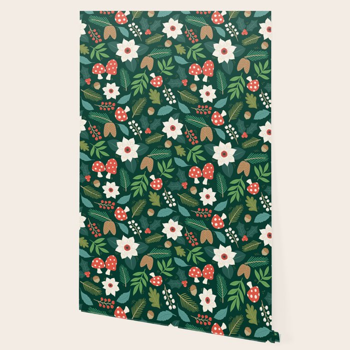 Woodland Holiday Botanicals Wallpaper Gallery Image 2