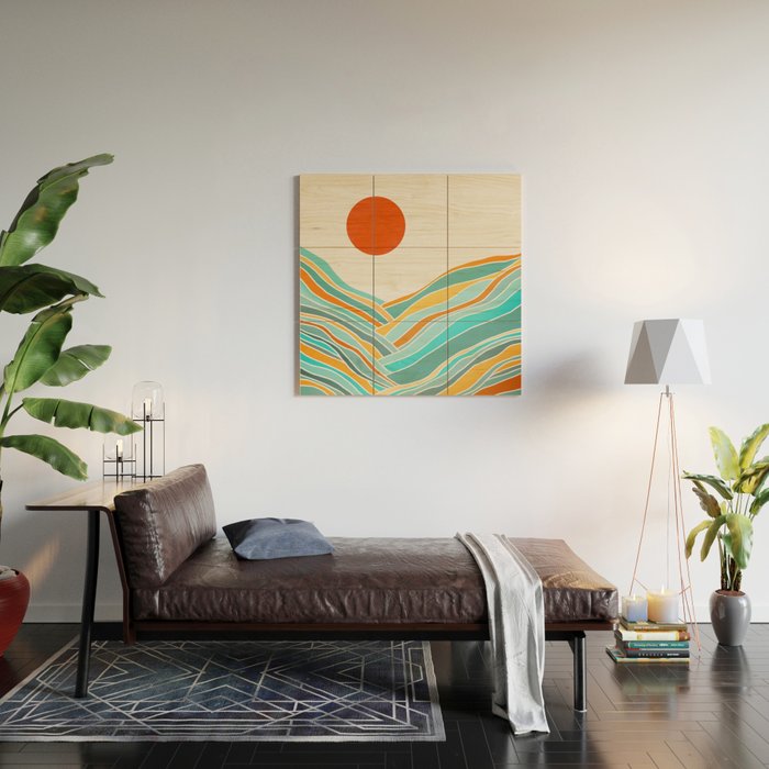 Abstract Sunset Landscape II Wood Wall Art Gallery Image 2